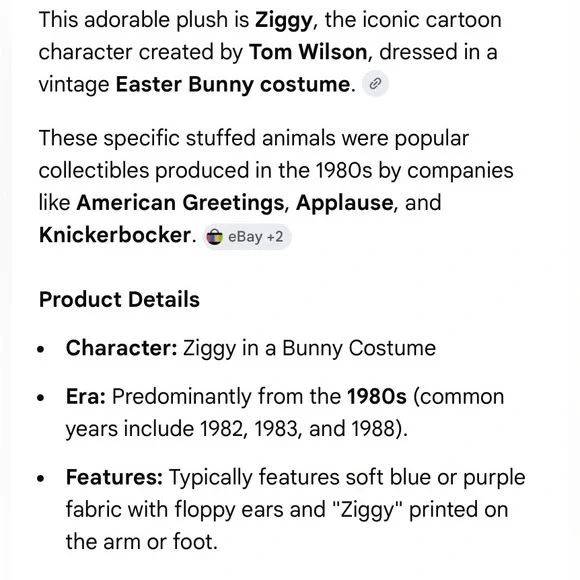 🐣 (3) 1980s Easter Bunny Ziggy’s - Picture 15 of 15